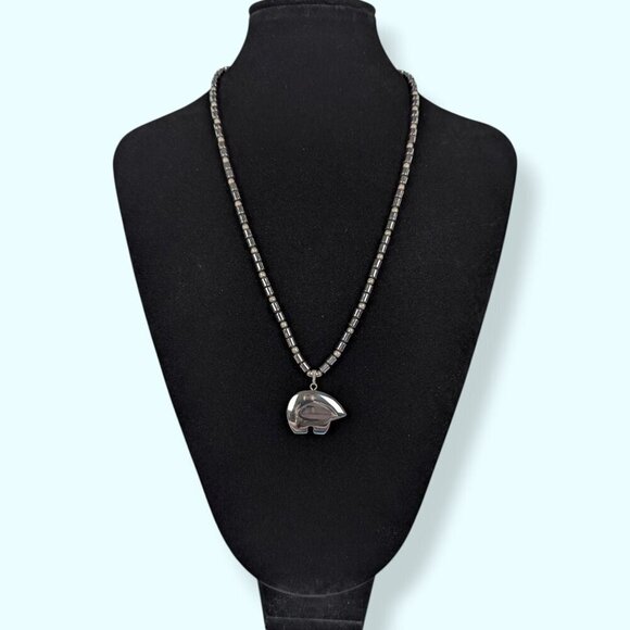 Jewelry - V. Hematite Bear Pendant Necklace